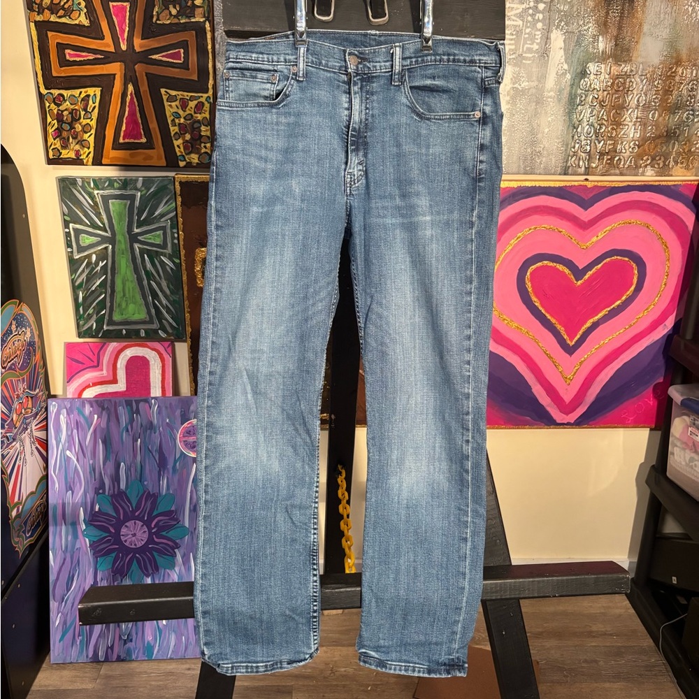 Levi's 514 36x32 Classic Blue Straight Jeans